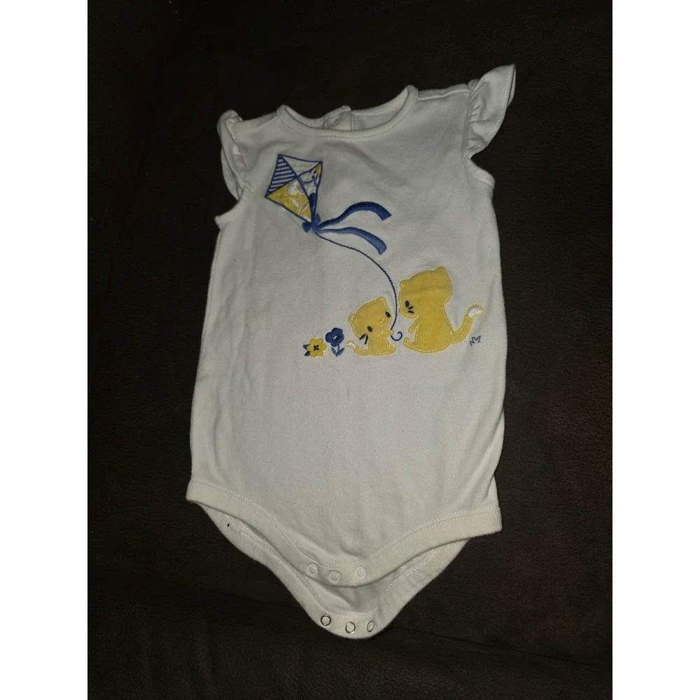 Gymboree layette line baby girl cat kite floral onsie leggings hat 12 18 months‎